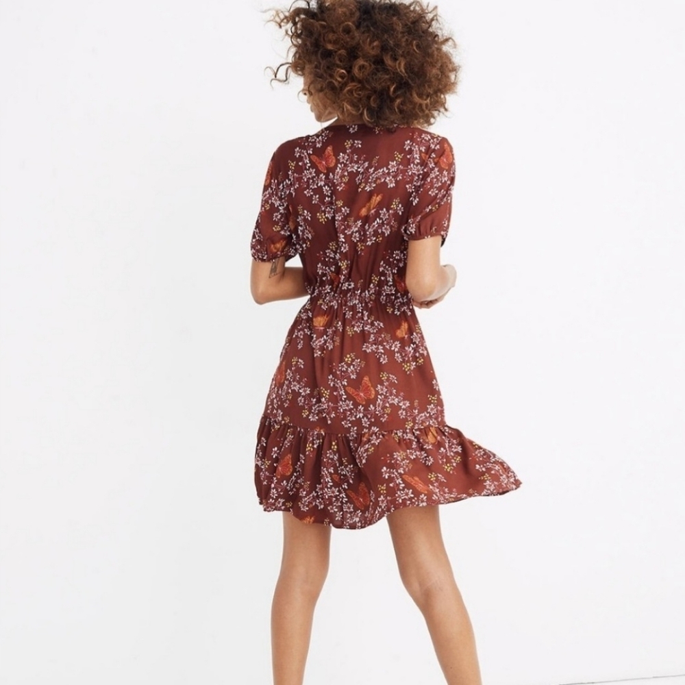 MADEWELL Ruffle-Wrap Dress In Windowbox Floral - Picture 2 of 14